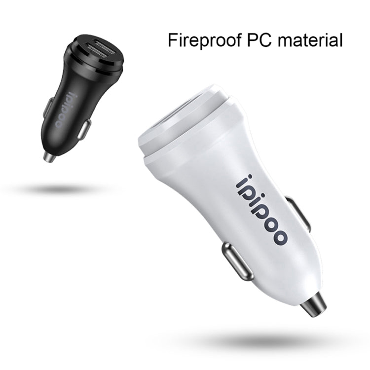 ipipoo XP-1 Dual USB Car Fast Charging Charger with Android Line (Black) - In Car by ipipoo | Online Shopping UK | buy2fix