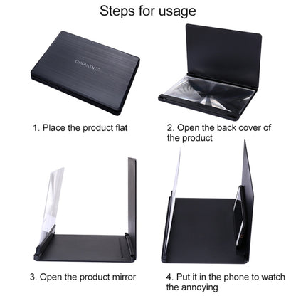 9X Ultra-thin Mobile Phone Eye Protection Screen Magnifier (Black) - Screen Magnifier by buy2fix | Online Shopping UK | buy2fix