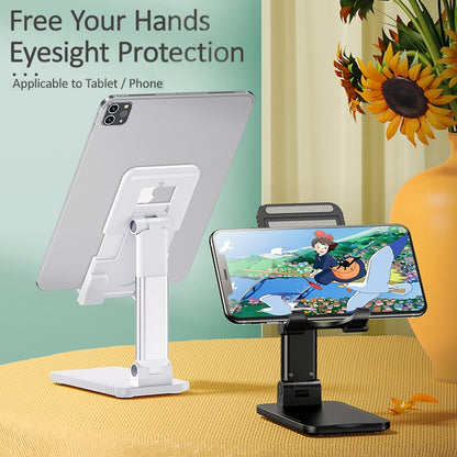 USAMS US-ZJ059 Retractable Mobile Phone Tablet Desktop Stand Holder(White) - Desktop Holder by USAMS | Online Shopping UK | buy2fix