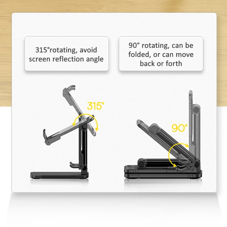 USAMS US-ZJ059 Retractable Mobile Phone Tablet Desktop Stand Holder(White) - Desktop Holder by USAMS | Online Shopping UK | buy2fix