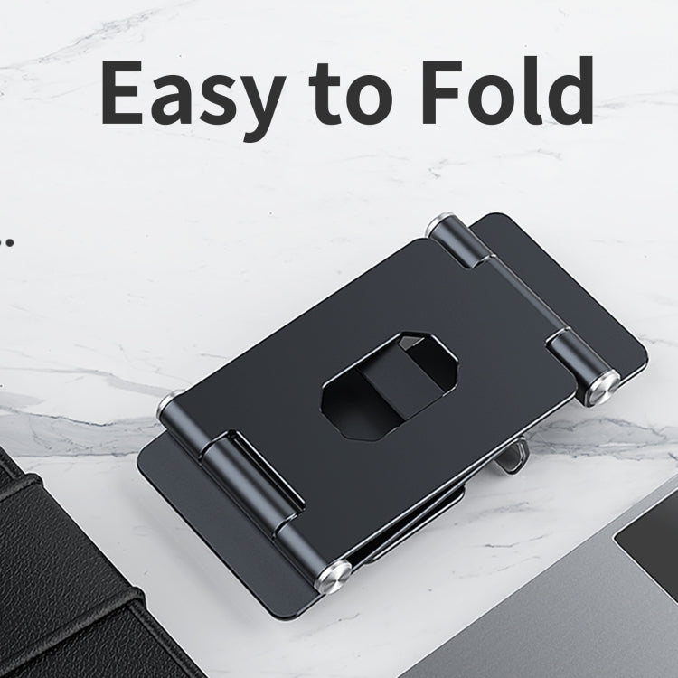 R-JUST SJ13 I-Shape Folding Portable Aluminum Alloy Mobile Phone Holder (Silver) - Desktop Holder by R-JUST | Online Shopping UK | buy2fix