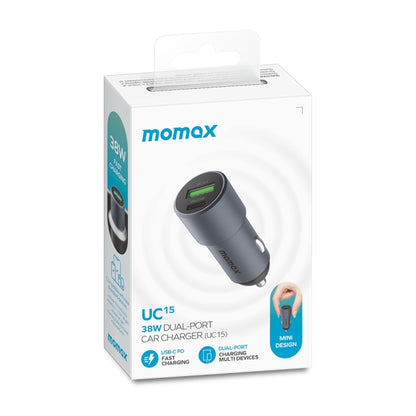 MOMAX UC15 38W PD + QC3.0 Dual Ports Car Charger - In Car by MOMAX | Online Shopping UK | buy2fix