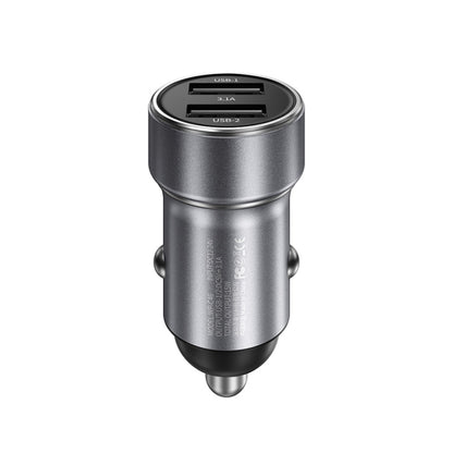 WK WP-C46 Staroad Series Vieyie 15W Dual-USB Car Charger (Grey) - Car Charger by WK | Online Shopping UK | buy2fix