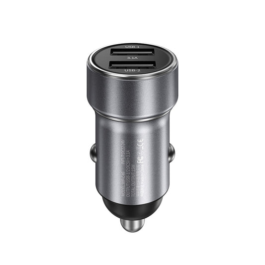 WK WP-C46 Staroad Series Vieyie 15W Dual-USB Car Charger (Grey) - Car Charger by WK | Online Shopping UK | buy2fix