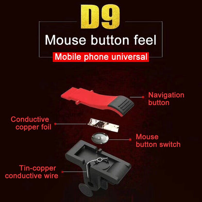 D9 1 Pair Mobile Phone Gaming Handle L / R Shooter PUBG Game Controller - Handle Shooter by buy2fix | Online Shopping UK | buy2fix