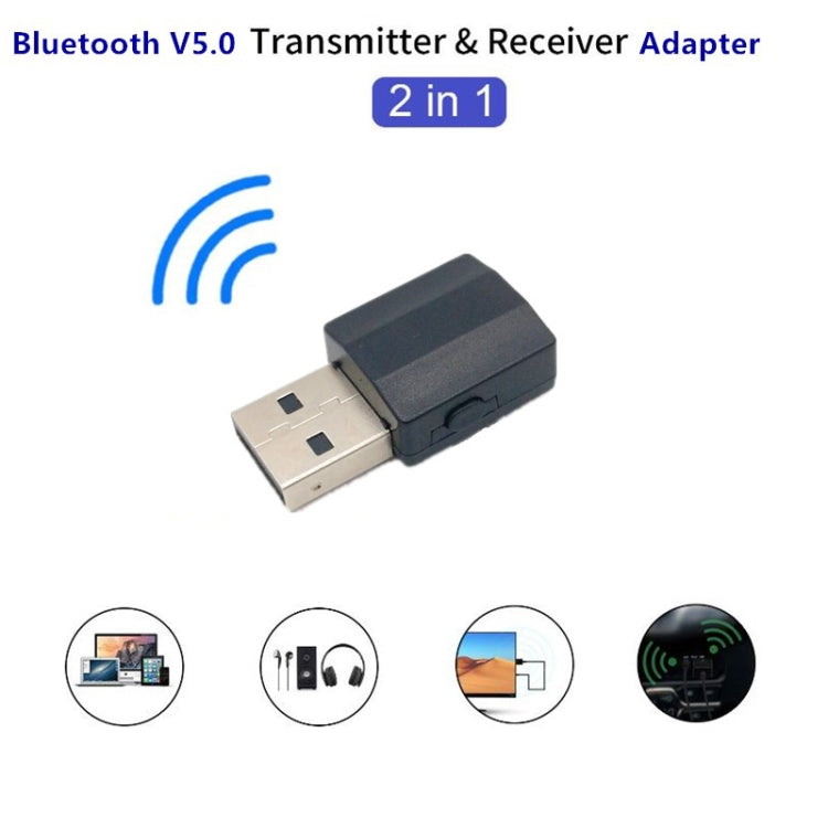 BT600 USB Wireless Audio 2 in 1 Bluetooth 5.0 Receiver & Transmitter Adapter - Apple Accessories by buy2fix | Online Shopping UK | buy2fix