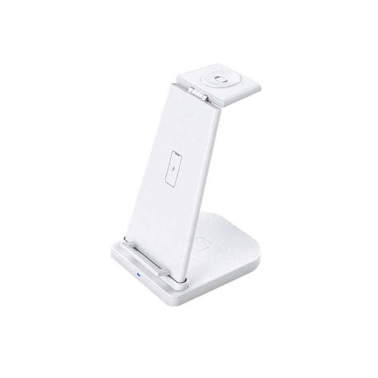 HQ-UD21 3 in 1 Folding Mobile Phone Watch Multi-Function Charging Stand Wireless Charger for iPhones & Apple Watch & Airpods (White) - Apple Accessories by buy2fix | Online Shopping UK | buy2fix