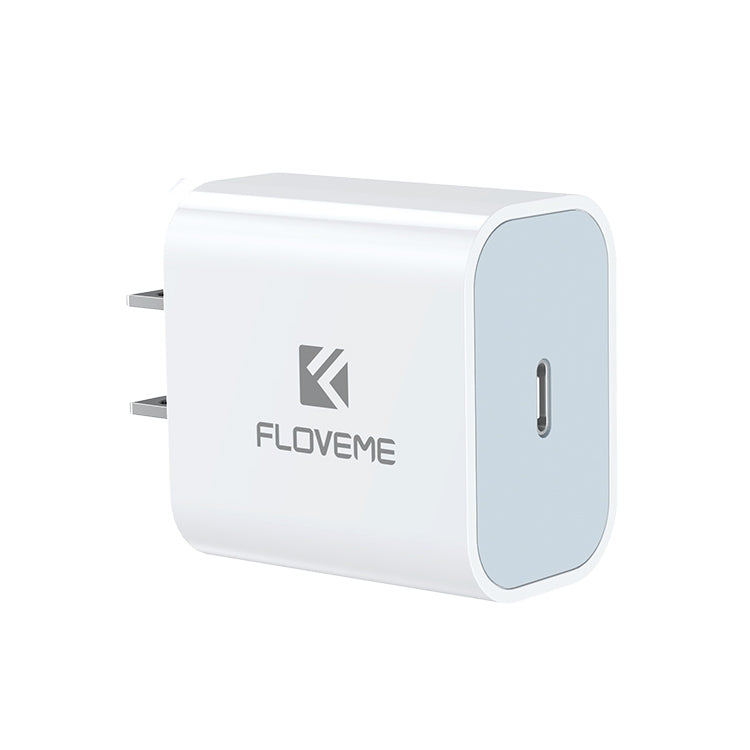 FLOVEME 20W PD 3.0 Travel Fast Charger Power Adapter, US Plug (White) - Apple Accessories by FLOVEME | Online Shopping UK | buy2fix