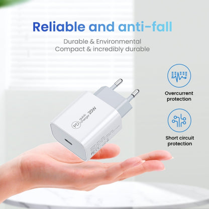 FLOVEME 20W PD 3.0 Travel Fast Charger Power Adapter, US Plug (White) - Apple Accessories by FLOVEME | Online Shopping UK | buy2fix