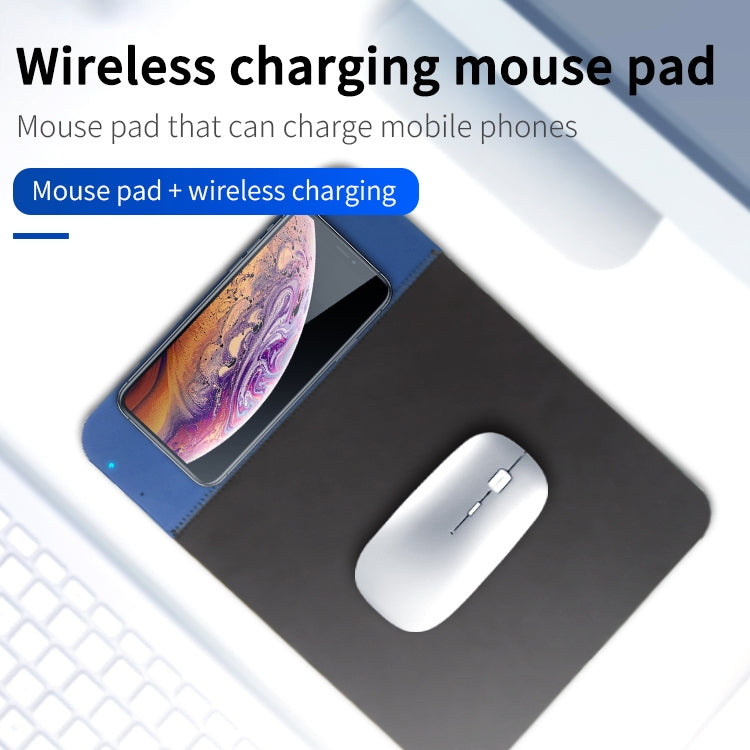 OJD-36 QI Standard 10W Lighting Wireless Charger Rubber Mouse Pad, Size: 26.2 x 19.8 x 0.65cm (Black) - Apple Accessories by buy2fix | Online Shopping UK | buy2fix