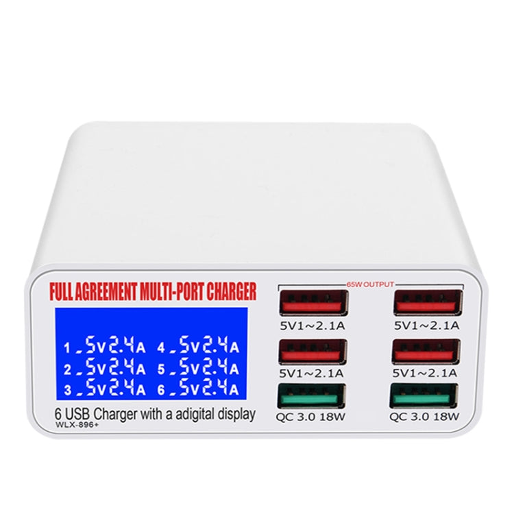 WLX-896+ 6 In 1 Multi-function Smart Digital Display USB Charger(AU Plug) - Multifunction Charger by buy2fix | Online Shopping UK | buy2fix