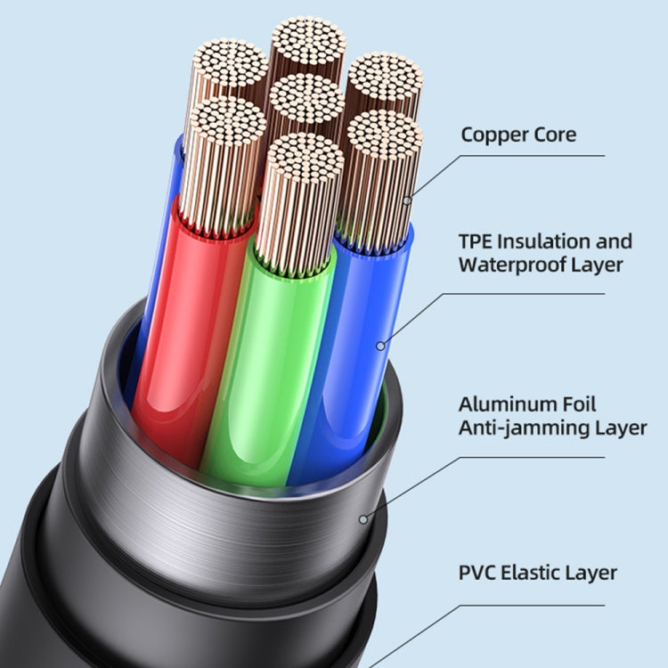 USAMS US-SJ596 Jelly Series USB to Type-C Two-Color Data Cable, Cable Length: 1m(Black) -  by USAMS | Online Shopping UK | buy2fix