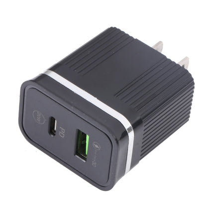 46-A2C2 20W PD + QC3.0 USB Multifunction Fast Charger,US Plug(Black) - Apple Accessories by buy2fix | Online Shopping UK | buy2fix