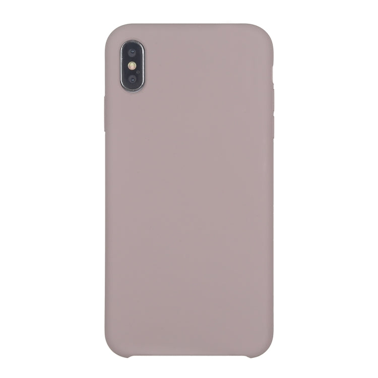 For iPhone XS Max Four Corners Full Coverage Liquid Silicone Protective Case Back Cover (Lavender Purple) - Apple Accessories by buy2fix | Online Shopping UK | buy2fix