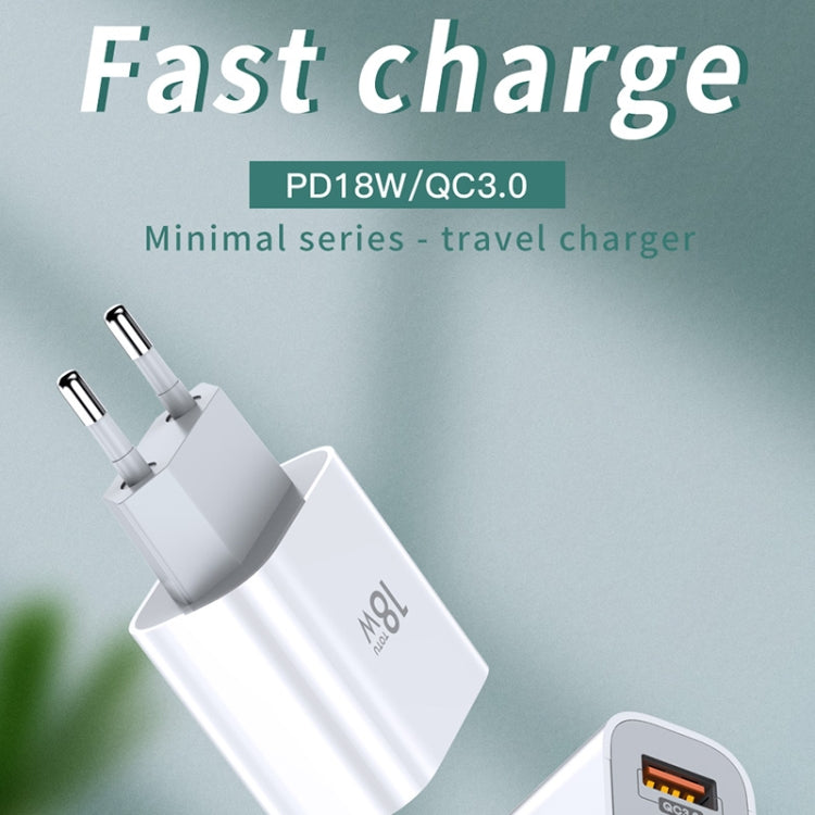 TOTUDESIGN Minimal Series CACQ-05 PD 18W Single USB-C / Type-C Port Travel Charger, UK Plug - Apple Accessories by TOTUDESIGN | Online Shopping UK | buy2fix