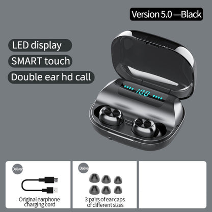 263 TWS CVC8.0 Noise Cancelling Bluetooth Earphone with Charging Box, Support Touch & Three-screen LED Battery Display & Phone Holder & Power Bank & HD Call & Voice Assistant(Black) - TWS Earphone by buy2fix | Online Shopping UK | buy2fix