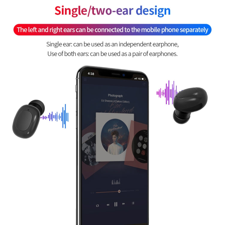 A10 TWS Space Capsule Shape Wireless Bluetooth Earphone with Magnetic Charging Box & Lanyard, Support HD Call & Automatic Pairing Bluetooth(White) - TWS Earphone by buy2fix | Online Shopping UK | buy2fix