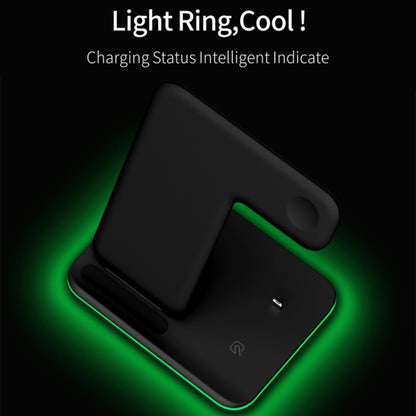 Z5 QI Vertical Magnetic Wireless Charger for Mobile Phones & Apple Watches & AirPods / Xiaomi Redmi AirDots, with Touch Ring Light (Black) - Apple Accessories by buy2fix | Online Shopping UK | buy2fix