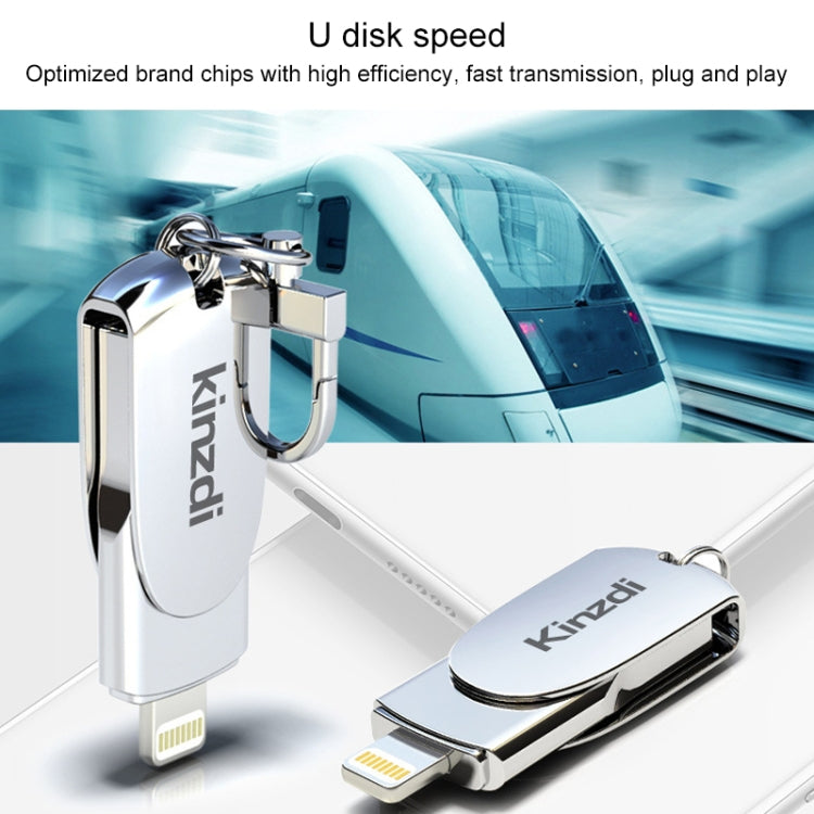 Kinzdi 512GB USB 2.0 + 8 Pin Interface Metal Twister Flash U Disk (Silver) - USB Flash Drives by Kinzdi | Online Shopping UK | buy2fix