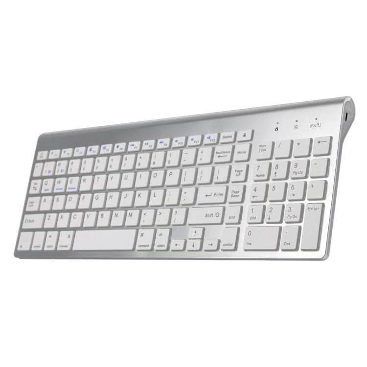 K368 Dual Mode Dual Channel 102 Keys Wireless Bluetooth Keyboard for Laptop, Notebook, Tablet and Smartphones, Support Android / iOS / Windows or An Updated Version(Silver) - Wireless Keyboard by buy2fix | Online Shopping UK | buy2fix