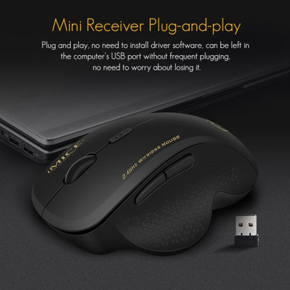 iMICE G6 Wireless Mouse 2.4G Office Mouse 6-button Gaming Mouse(Black) - Wireless Mice by iMICE | Online Shopping UK | buy2fix