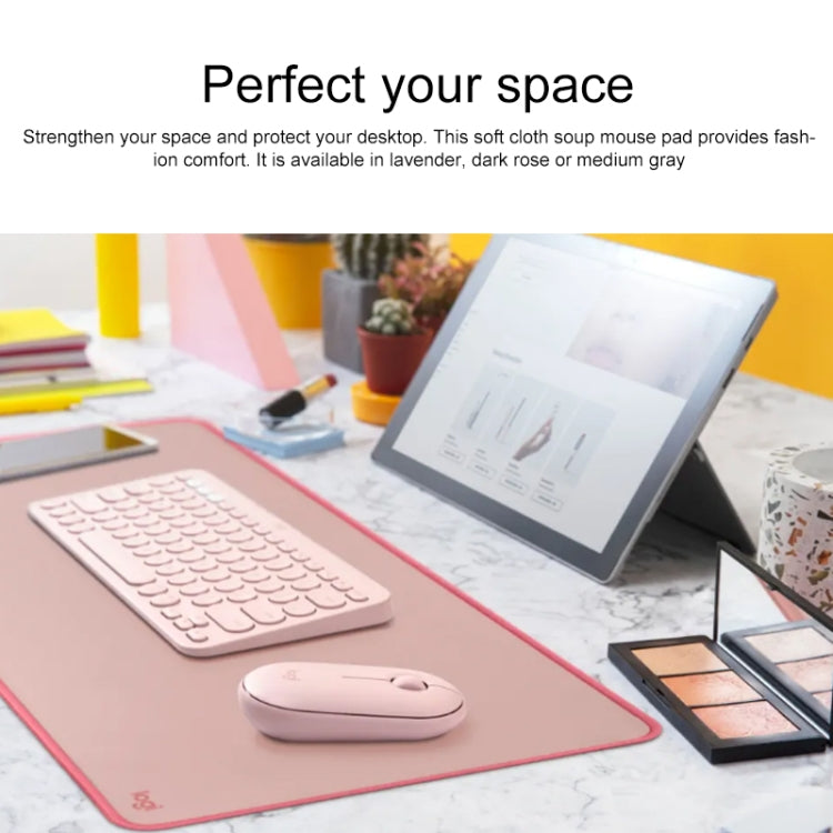 Logitech Keyboard Mouse Desk Mat Pad (Grey) -  by Logitech | Online Shopping UK | buy2fix