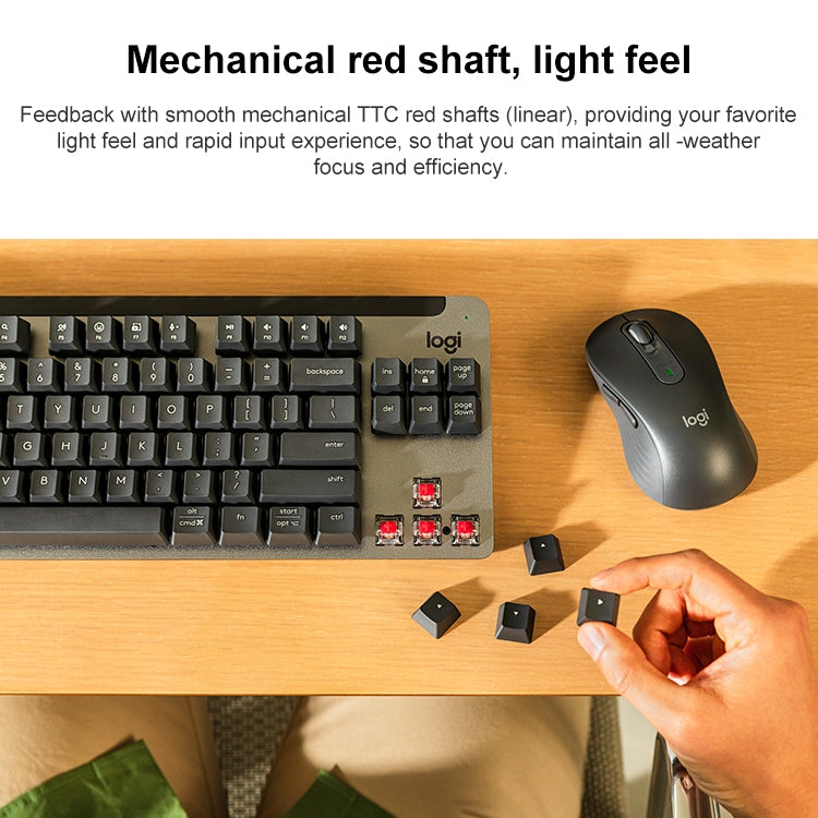 Logitech K855 Wireless Bluetooth Dual Mode Silent Mechanical Keyboard (Black) - Wireless Keyboard by Logitech | Online Shopping UK | buy2fix