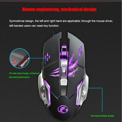 Apedra iMICE A8 High Precision Gaming Mouse LED Four Color Controlled Breathing Light USB 6 Buttons 3200 DPI Wired Optical Gaming Mouse for Computer PC Laptop(Black) - Wired Mice by iMICE | Online Shopping UK | buy2fix