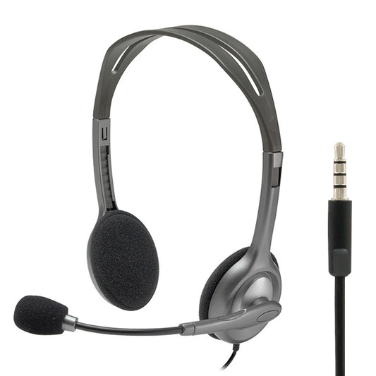 Logitech H111 3.5mm Plug Music Voice Stereo Headset with Microphone - Headset & Headphone by Logitech | Online Shopping UK | buy2fix