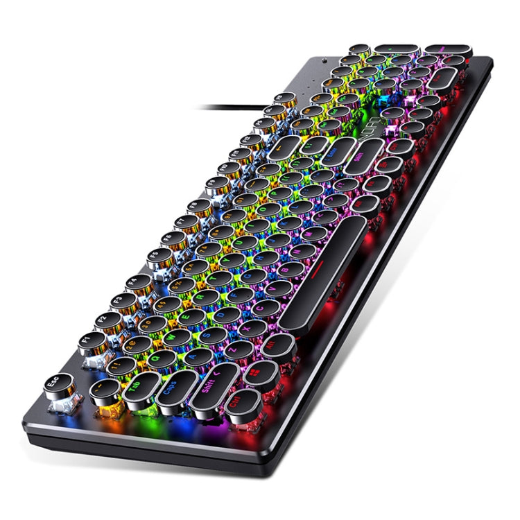 YINDIAO Electroplating Punk Mixed Light USB Mechanical Gaming Wired Keyboard, Blue Shaft (White) - Wired Keyboard by YINDIAO | Online Shopping UK | buy2fix