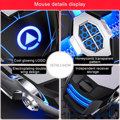 YINDIAO A7 2.4GHz 1600DPI 3-modes Adjustable 7-keys Rechargeable RGB Light Wireless Silent Gaming Mouse (White) - Computer & Networking by YINDIAO | Online Shopping UK | buy2fix