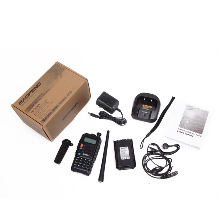 Baofeng BF-UV5R Plus S9 FM Interphone Handheld Walkie Talkie, US Plug (Silver) - Consumer Electronics by BAOFENG | Online Shopping UK | buy2fix