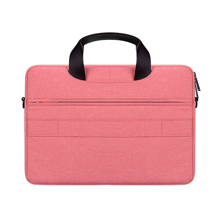 DJ08 Oxford Cloth Waterproof Wear-resistant Laptop Bag for 14.1 inch Laptops, with Concealed Handle & Luggage Tie Rod & Adjustable Shoulder Strap (Pink) - 13.3 inch by buy2fix | Online Shopping UK | buy2fix