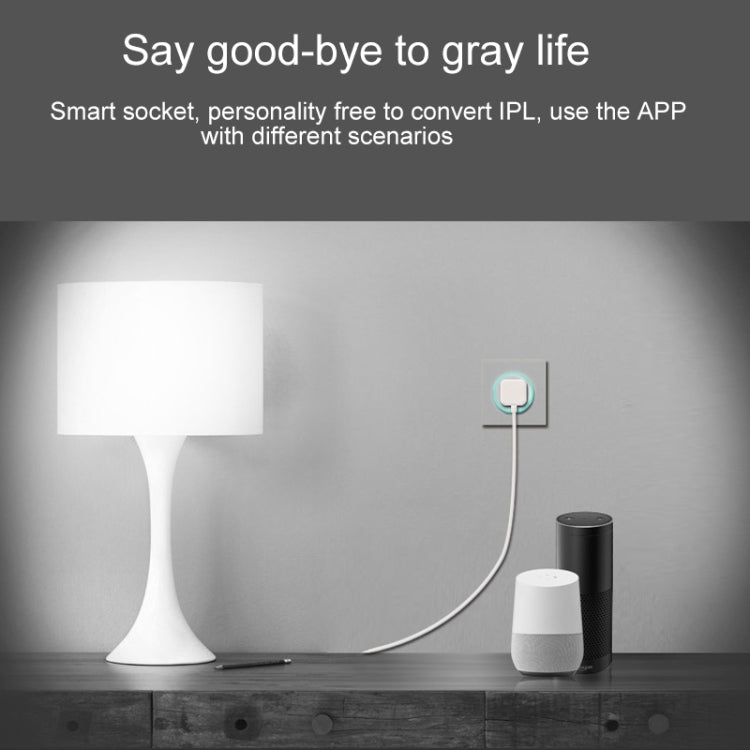 10A Round Shape WiFi 2.4GHz Mini Plug APP Remote Control Timing Smart Socket Works with Alexa & Google Home & Colorful Breathing Light, AC 100-240V, US Plug - Consumer Electronics by buy2fix | Online Shopping UK | buy2fix