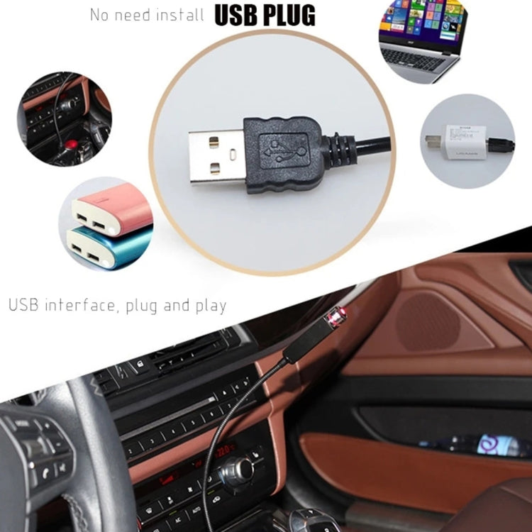 USB Interface Household and Car 360-degree Bending Atmosphere Light, Light Color: Red - Atmosphere lights by buy2fix | Online Shopping UK | buy2fix
