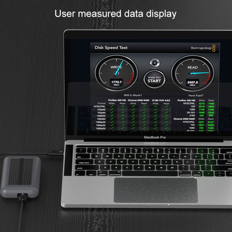 Blueendless M.2 NVME Thunderbolt 3 Solid State Mobile Hard Disk Box Hard Disk Drive(Grey) - External Solid State Drives by Blueendless | Online Shopping UK | buy2fix