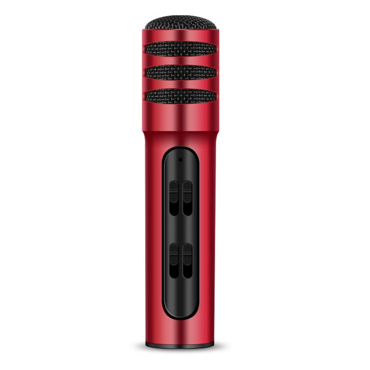 BGN-C7 Condenser Microphone Dual Mobile Phone Karaoke Live Singing Microphone Built-in Sound Card(Red) - Consumer Electronics by buy2fix | Online Shopping UK | buy2fix