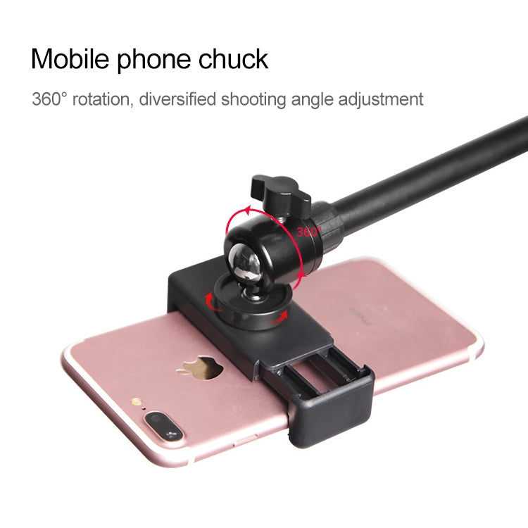 Desktop Mobile Phone Overhead Bracket Photography Micro-Course Video Recording Live Broadcasting Tripod,Dual-camera Setup - Consumer Electronics by buy2fix | Online Shopping UK | buy2fix