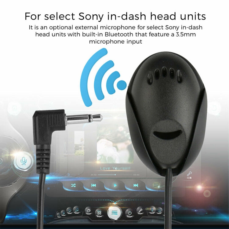 ZJ010MR Mono 2.5mm Angle Head Plug Car Navigation GPS Speaker External Paste Bluetooth Microphone, Length: 3m - Consumer Electronics by buy2fix | Online Shopping UK | buy2fix