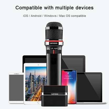 Original Lenovo UM20-U K Song Wireless Digital Microphone Live Recording Equipment with Wireless Receiver (Black) - Consumer Electronics by Lenovo | Online Shopping UK | buy2fix