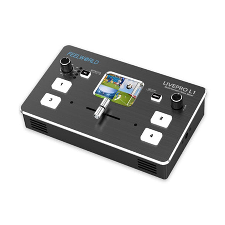 FEELWORLD LIVEPRO L1 Multi-camera Media Live Broadcast 4-Channel Live Production Switcher with 2.0 inch TFT Screen - Consumer Electronics by FEELWORLD | Online Shopping UK | buy2fix