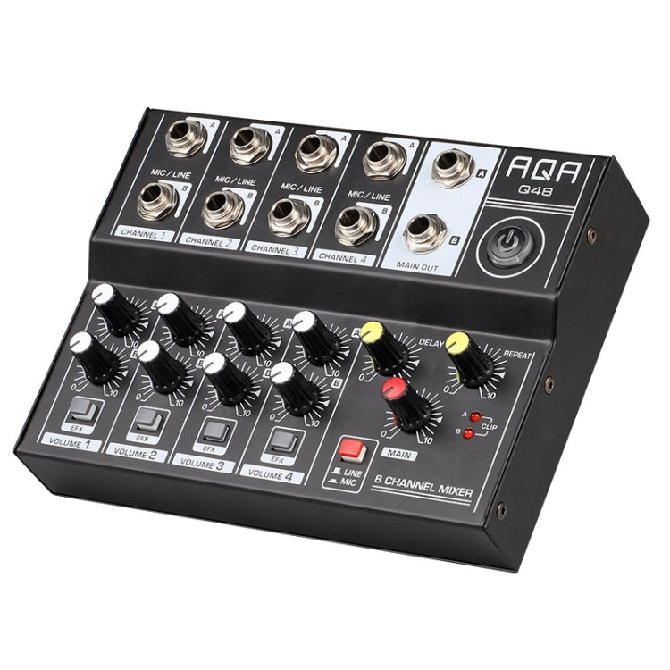 AQA 8-channel Mixer Microphone Effector (Black) - Consumer Electronics by buy2fix | Online Shopping UK | buy2fix