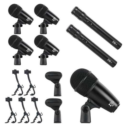 XTUGA MI7-G 7-Piece Wired Dynamic Drum Mic Kit Kick Bass Tom/Snare Cymbals Microphone Set - Microphone by XTUGA | Online Shopping UK | buy2fix