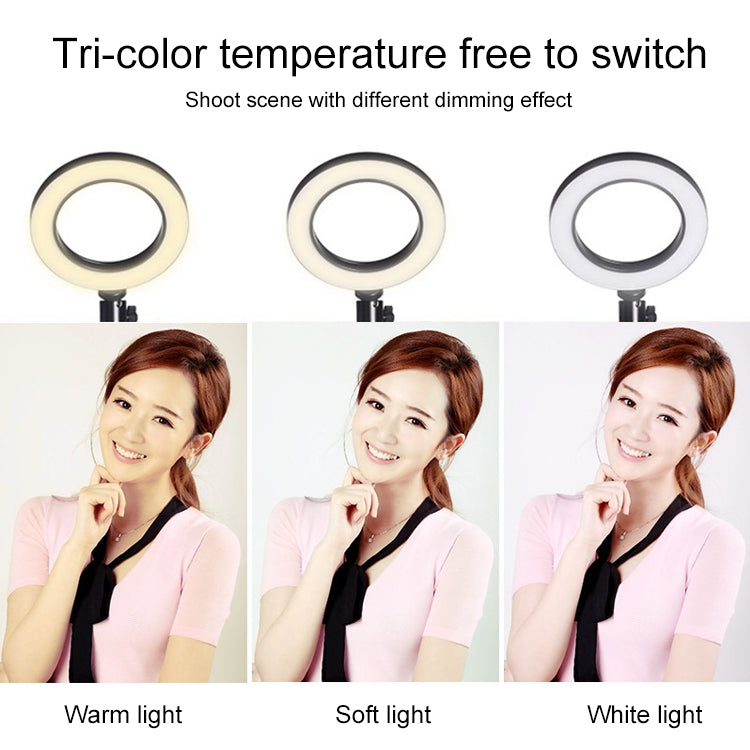 Live Broadcast Self-timer Dimming Ring LED Beauty Selfie Light with Small Table Tripod, Selfie Light Diameter: 16cm - Consumer Electronics by buy2fix | Online Shopping UK | buy2fix