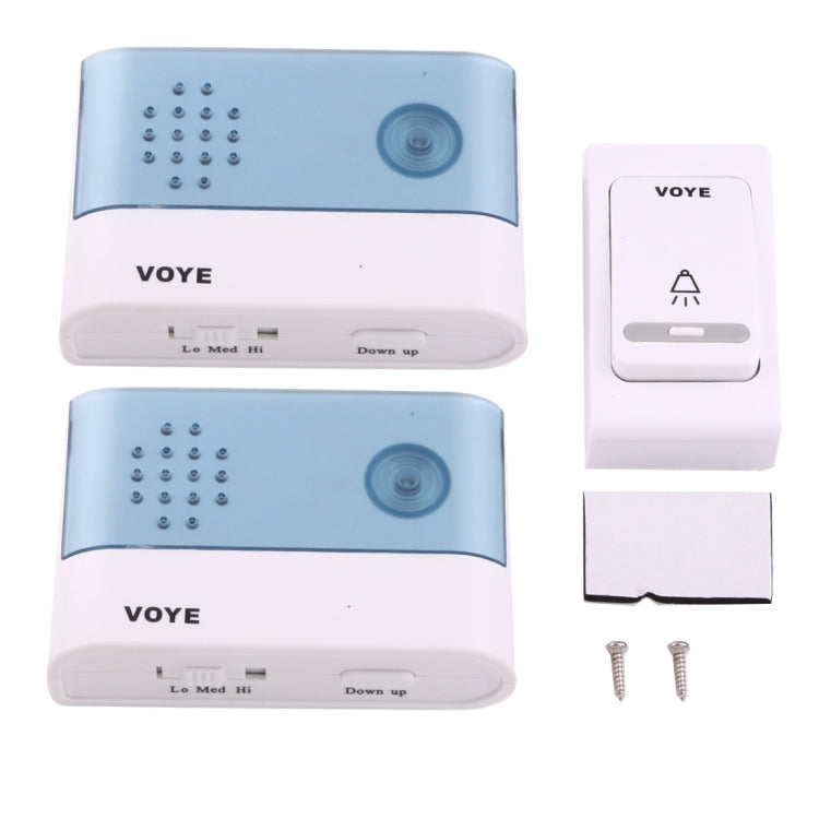 VOYE V004B2 Wireless Smart Music Home Doorbell with Dual Receiver, Remote Control Distance: 120m (Open Air) - Security by VOYE | Online Shopping UK | buy2fix