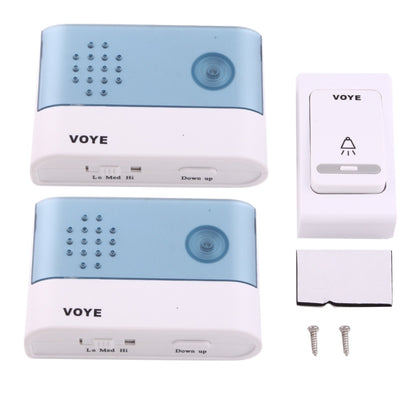 VOYE V004B2 Wireless Smart Music Home Doorbell with Dual Receiver, Remote Control Distance: 120m (Open Air) - Wireless Doorbell by VOYE | Online Shopping UK | buy2fix