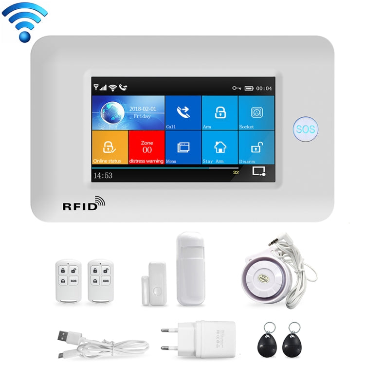 PG-106-GSM GSM/GPRS + WiFi Intelligent Alarm System with Touch Screen & RFID Function - Security by buy2fix | Online Shopping UK | buy2fix
