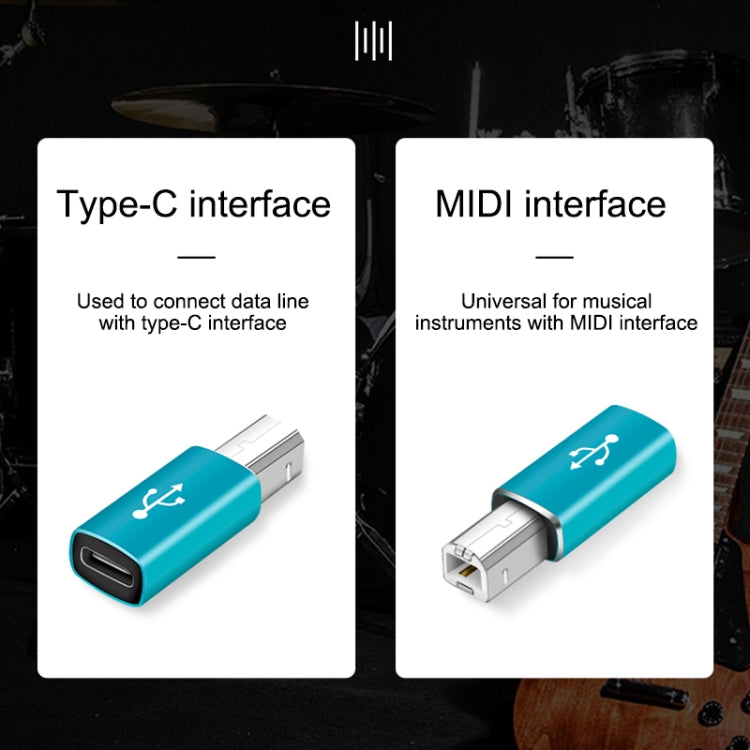 Type-C Female to MIDI Male Universal Adapter for Electronic Musical Instruments(Red) - Keyboard Instruments by buy2fix | Online Shopping UK | buy2fix