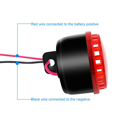 Motorcycle Brakes Horn with Red LED Light 12V 6 Tones + LED Lamp - Others by buy2fix | Online Shopping UK | buy2fix