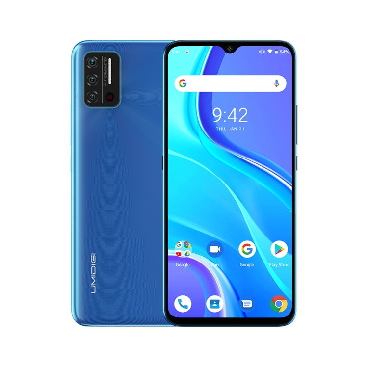 [HK Warehouse] UMIDIGI A7S, 2GB+32GB, Infrared Thermometer, Triple Back Cameras, 4150mAh Battery, Face Identification, 6.53 inch Android 10 MTK6737 Quad Core up to 1.25GHz, Network: 4G, OTG(Sky Blue) - UMIDIGI by UMIDIGI | Online Shopping UK | buy2fix